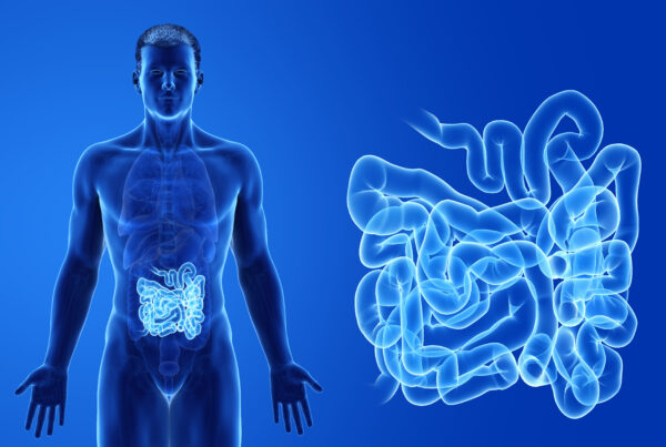 Graphic of man and gut